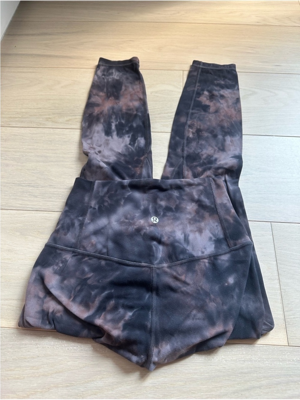 lululemon athletica High-Rise Tie-Dye Leggings in Black and Brown